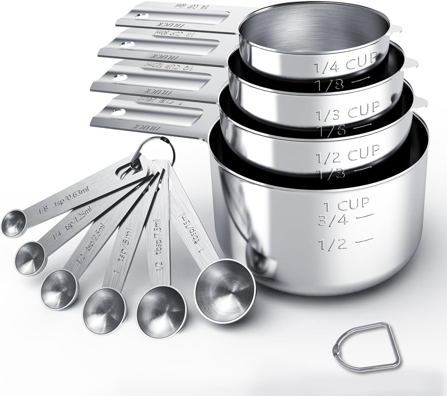 Stainless Steel Measuring Cups & Spoons Set