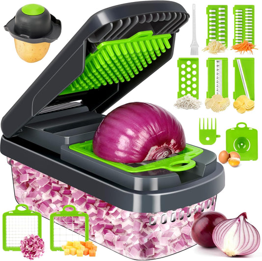 Vegetable Chopper,12-in-1 Multifunctional Food Chopper
