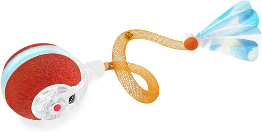 Cat Ball with Elastic Mesh Tail