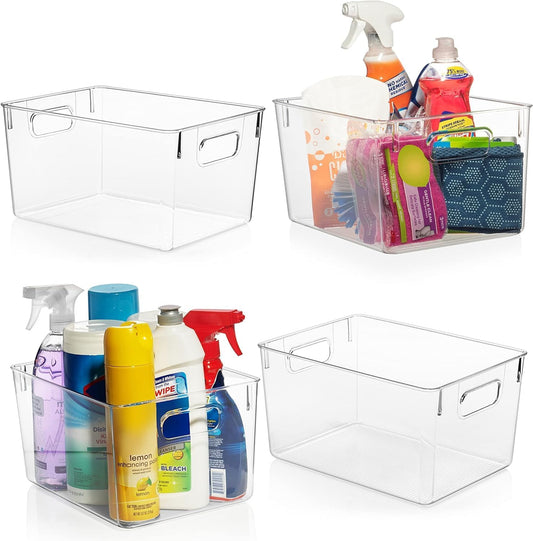 Clear Plastic Storage Bins