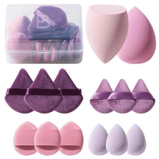 Makeup Sponge Set BS-MALL Triangle Puff 14 Pcs for Liquid